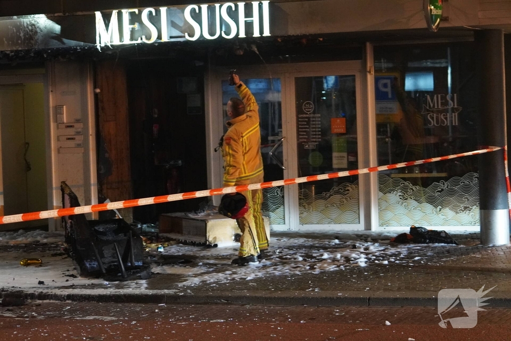 Brand door explosie bij Sushi-bar