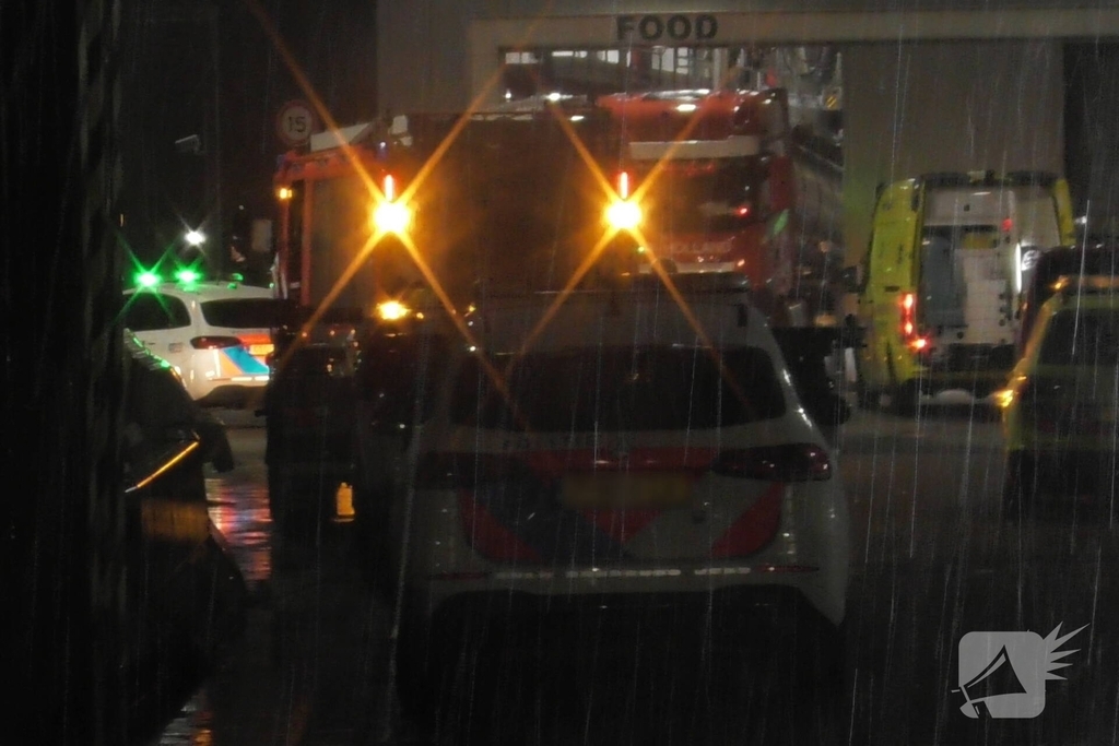 Hulpdiensten in actie bij bedrijfsongeval