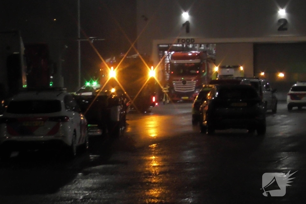 Hulpdiensten in actie bij bedrijfsongeval