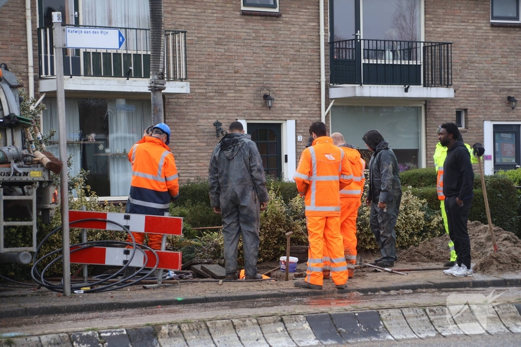 Waterleiding geraakt na graafwerkzaamheden