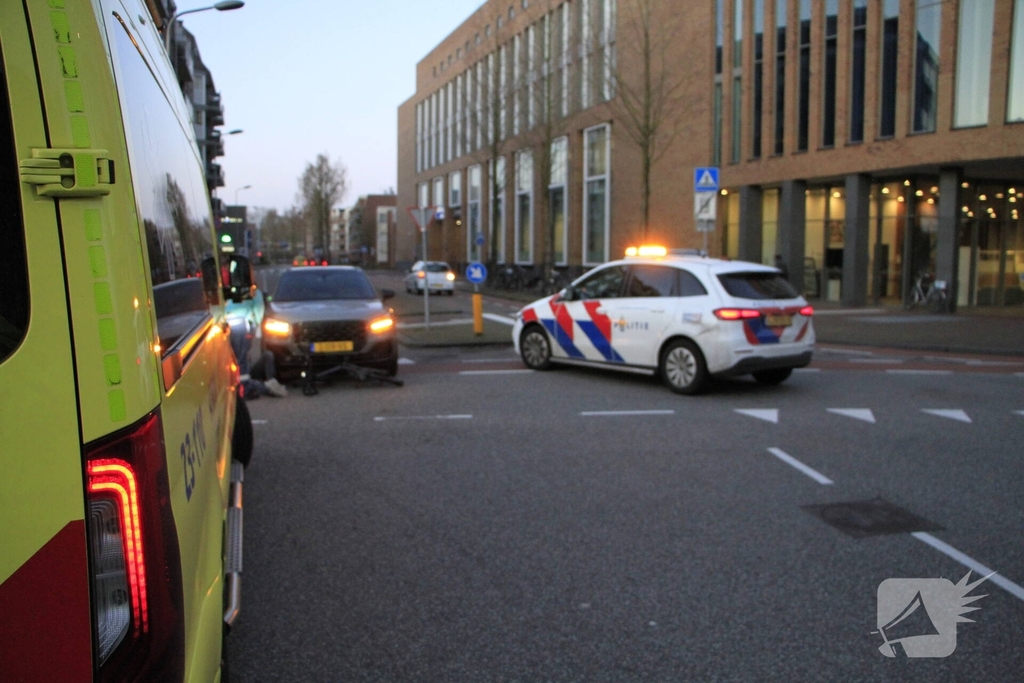 Fietser betrokken bij aanrijding met auto