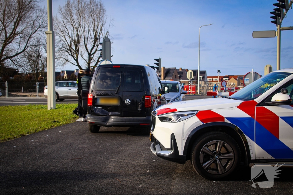 Kop-staart botsing na te laat remmen