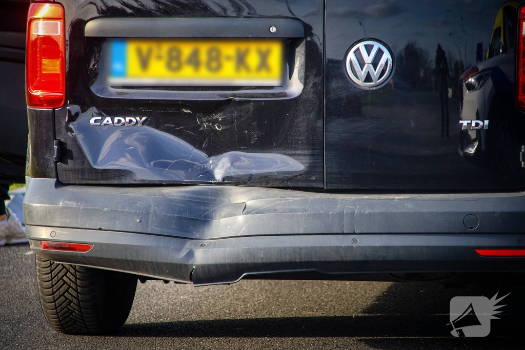 Kop-staart botsing na te laat remmen