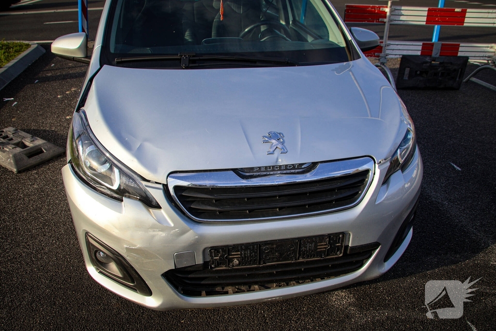 Kop-staart botsing na te laat remmen