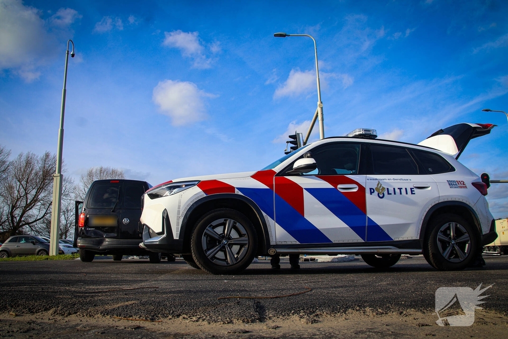 Kop-staart botsing na te laat remmen