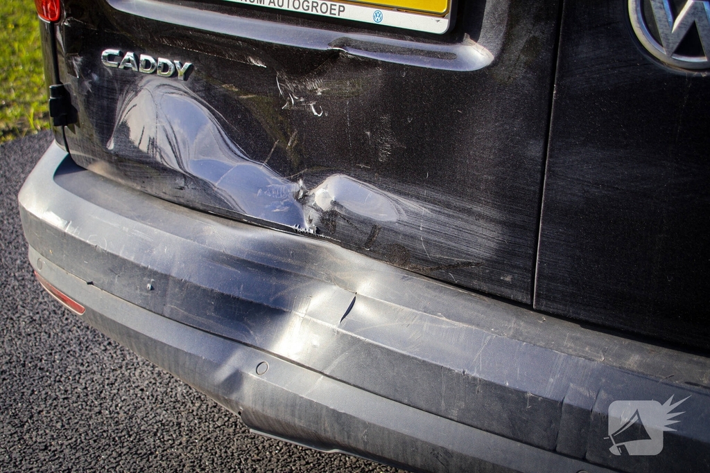 Kop-staart botsing na te laat remmen