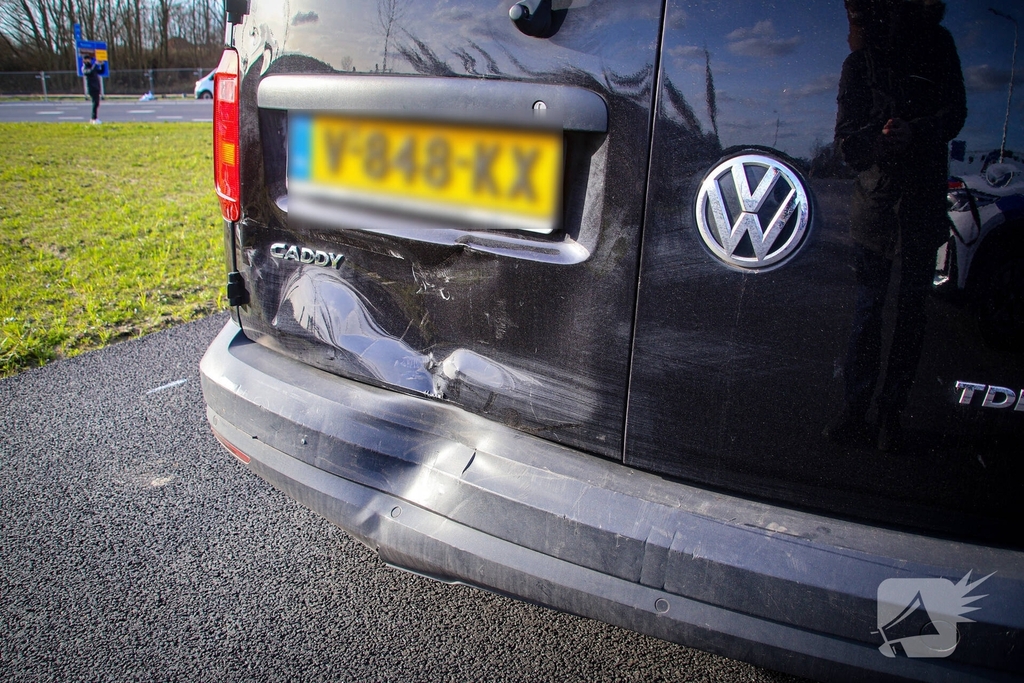 Kop-staart botsing na te laat remmen