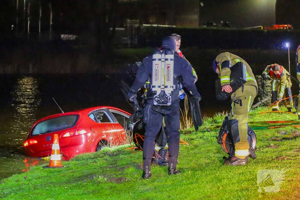 Voertuig te water in Vijfhuizen