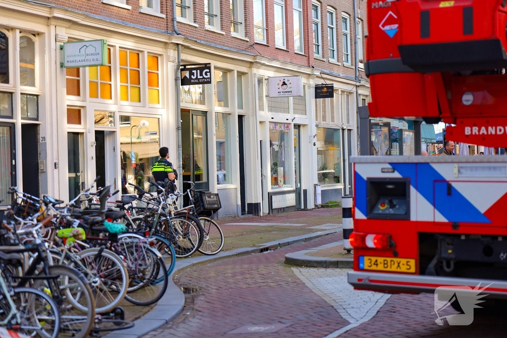 Brand in makelaarskantoor leidt tot verkeershinder