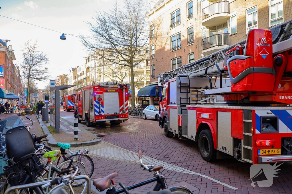 Brand in makelaarskantoor leidt tot verkeershinder