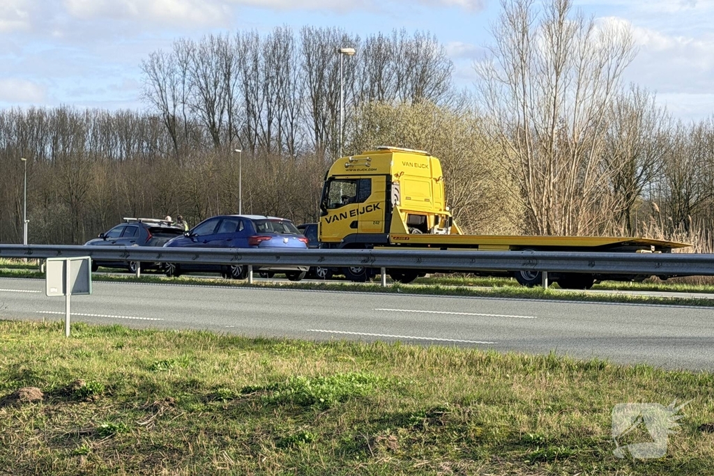 Kopstaartaanrijding zonder gewonden leidt tot verkeershinder