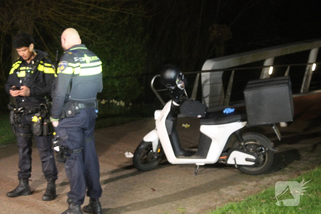 Scooterbestuurder gewond bij eenzijdig ongeval