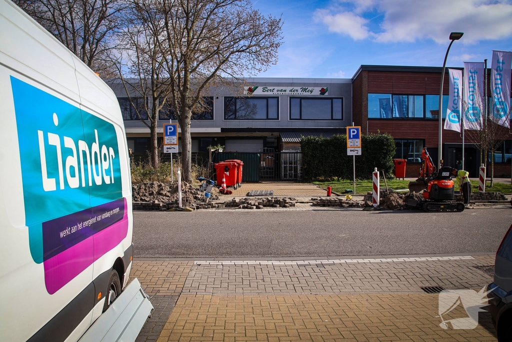 Grote gasleiding geraakt tijdens graafwerkzaamheden