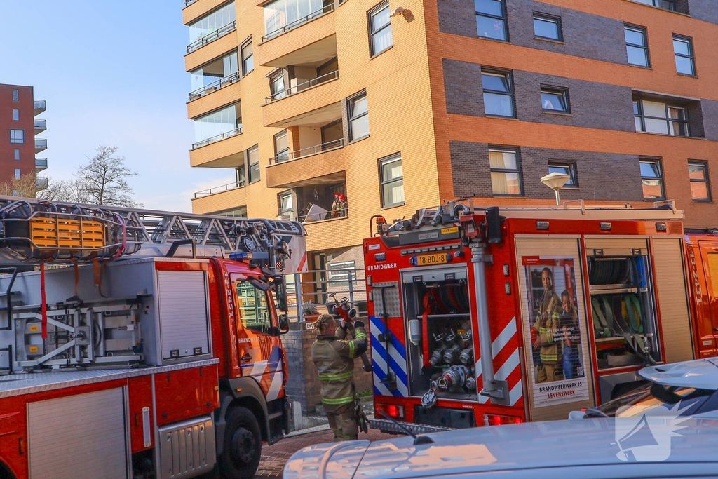 Brand in woningen leidt tot opschaling van de hulpdiensten