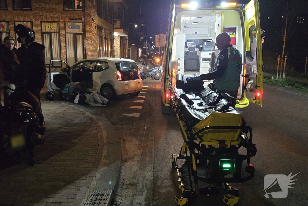 Scooterrijder gewond bij aanrijding