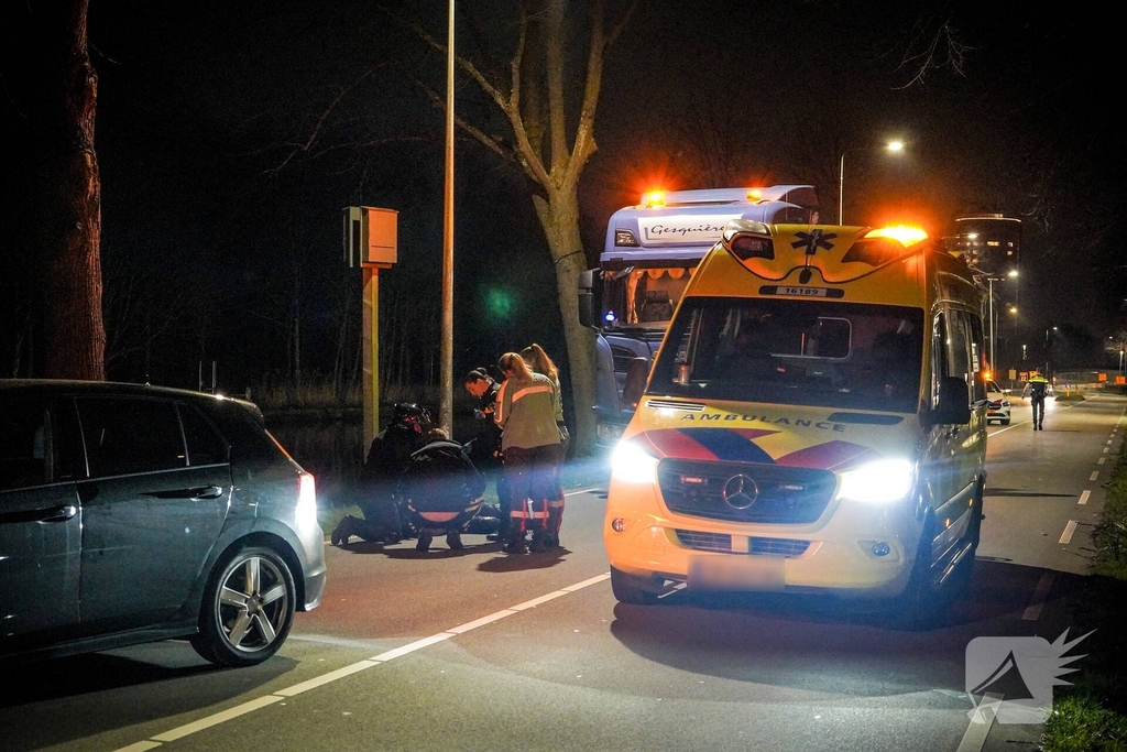 Motorrijder valt na uitwijkmanoeuvre