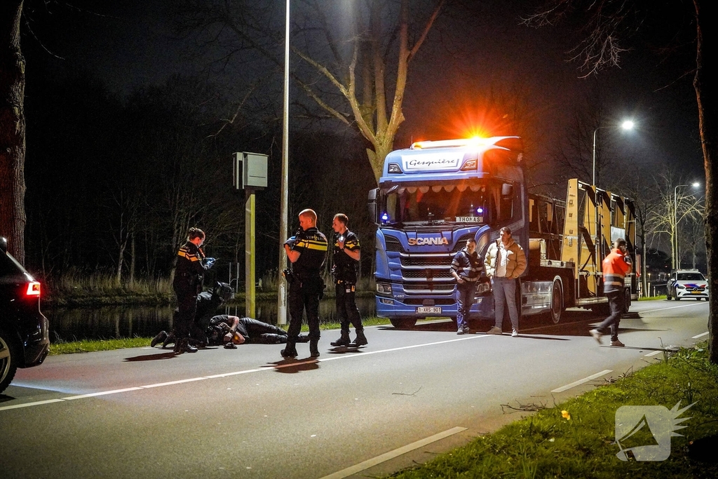 Motorrijder valt na uitwijkmanoeuvre