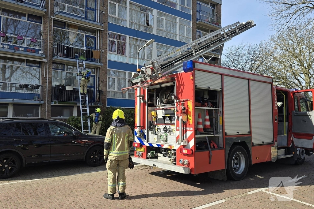 Balkonbrand in woning geblust