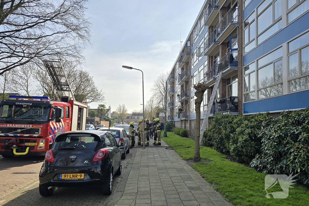 Balkonbrand in woning geblust