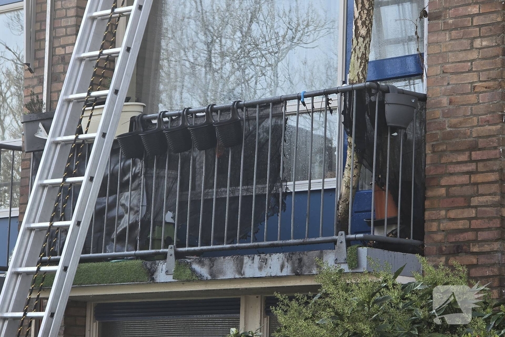 Balkonbrand in woning geblust