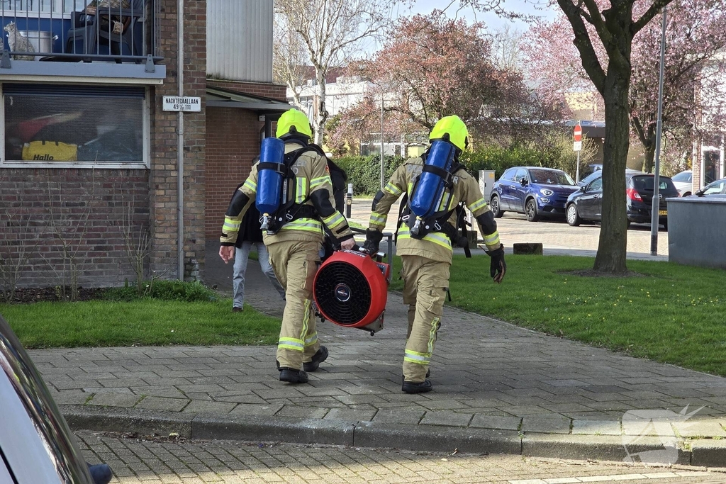 Balkonbrand in woning geblust