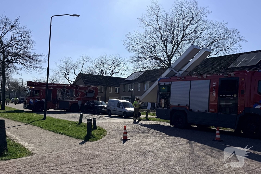 Vogel vast in spouwmuur, brandweer in actie