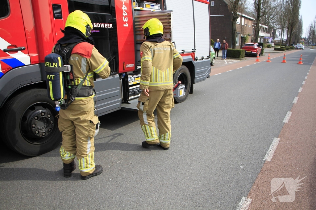 Gaslekkage leidt tot wegafsluiting