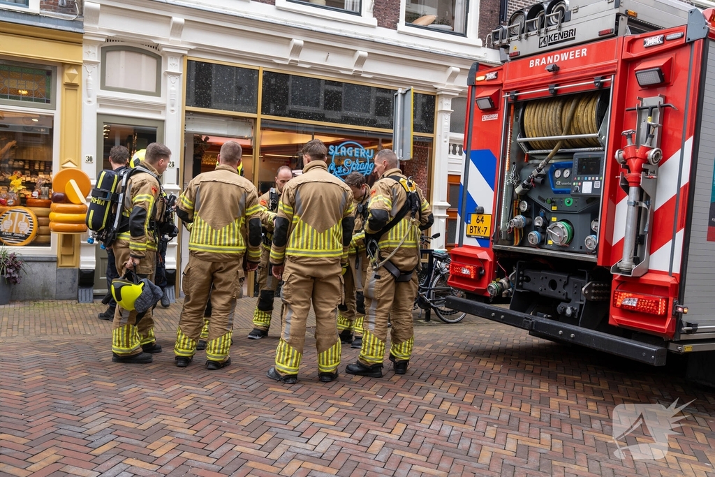 Brand in vacuümmachine achter slagerij
