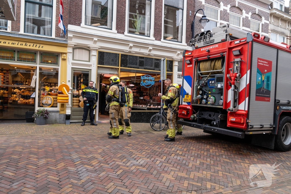 Brand in vacuümmachine achter slagerij