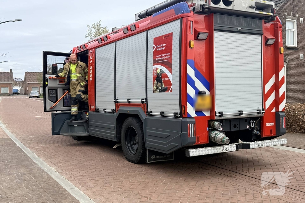Gaslek in woning leidt tot brandweeractie