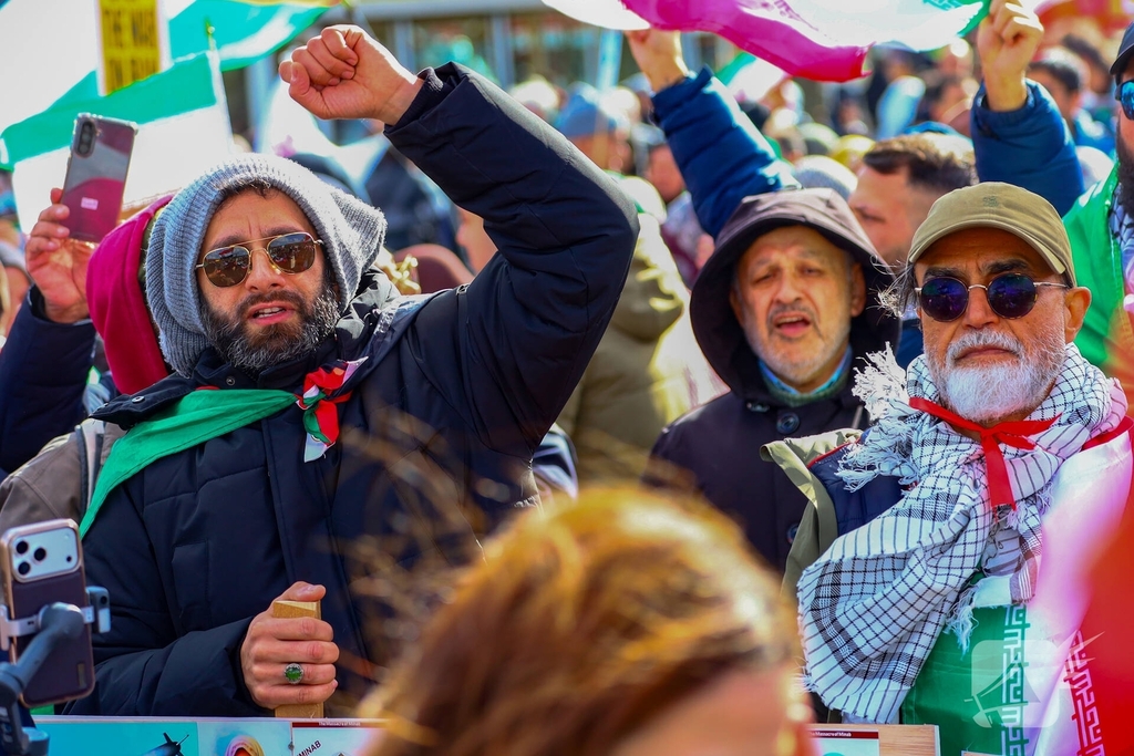 Demonstratie tegen oorlog in Iran