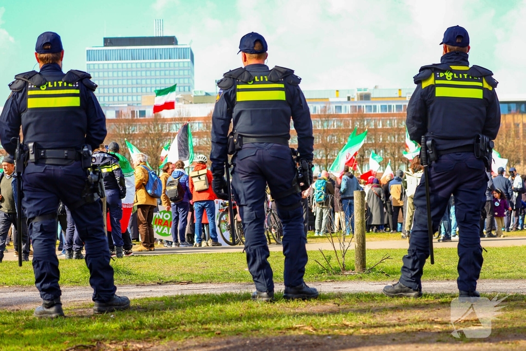 Demonstratie tegen oorlog in Iran