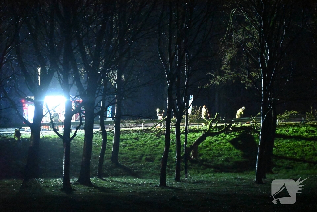Verkeershinder door stormschade