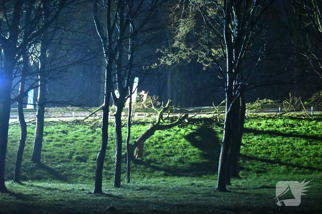 Verkeershinder door stormschade