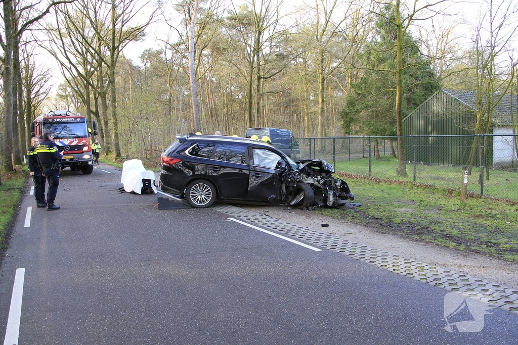 Auto botst tegen boom met bestuurder gewond