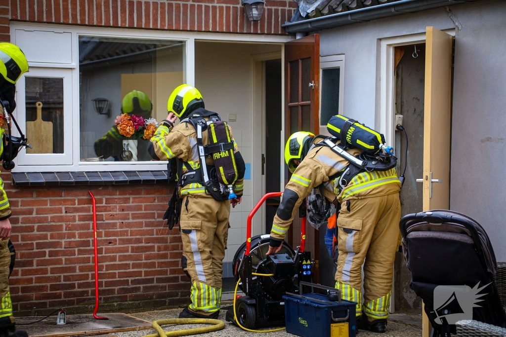 Woningbrand snel geblust door brandweer