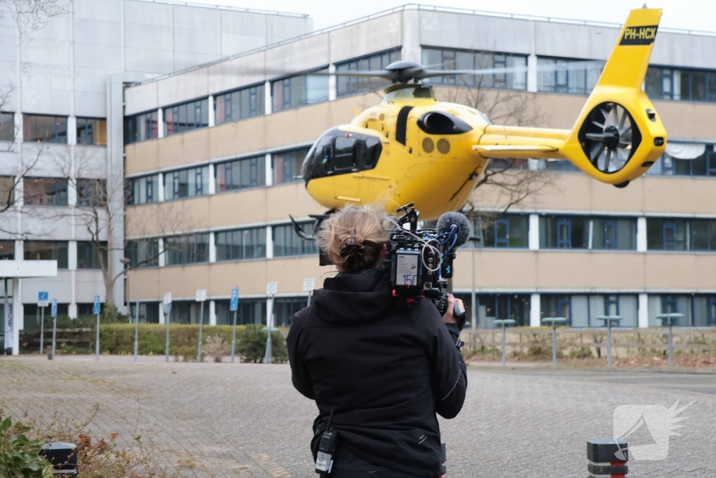 Opnames met helikopter bij Tergooi ziekenhuis