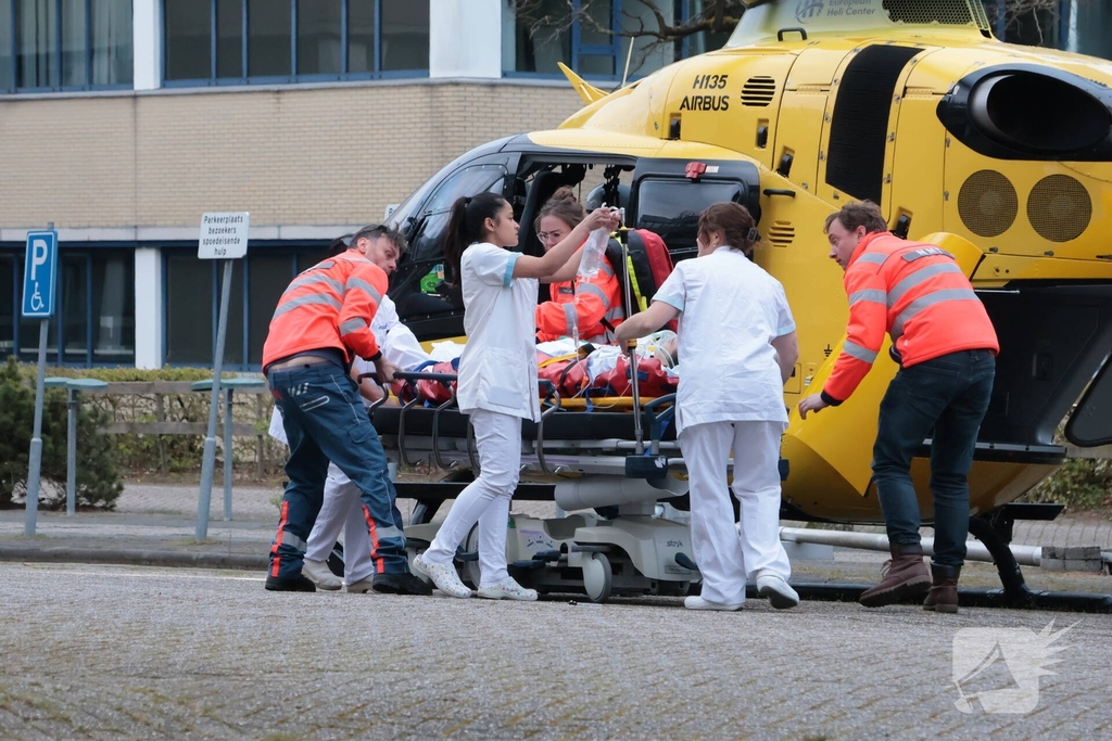 Opnames met helikopter bij Tergooi ziekenhuis