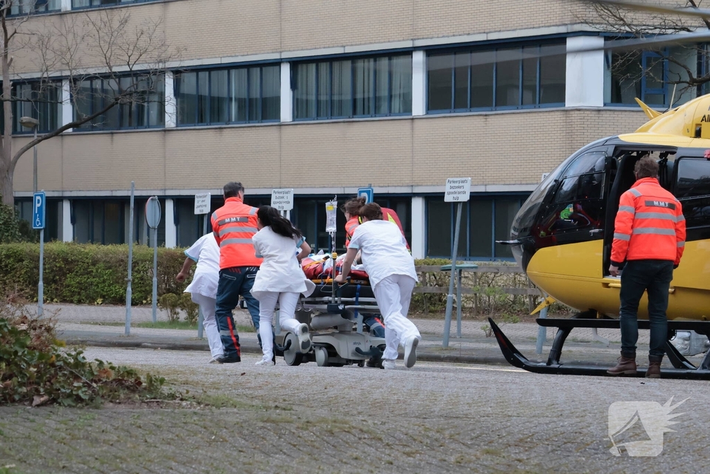 Opnames met helikopter bij Tergooi ziekenhuis