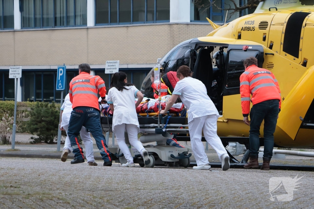 Opnames met helikopter bij Tergooi ziekenhuis