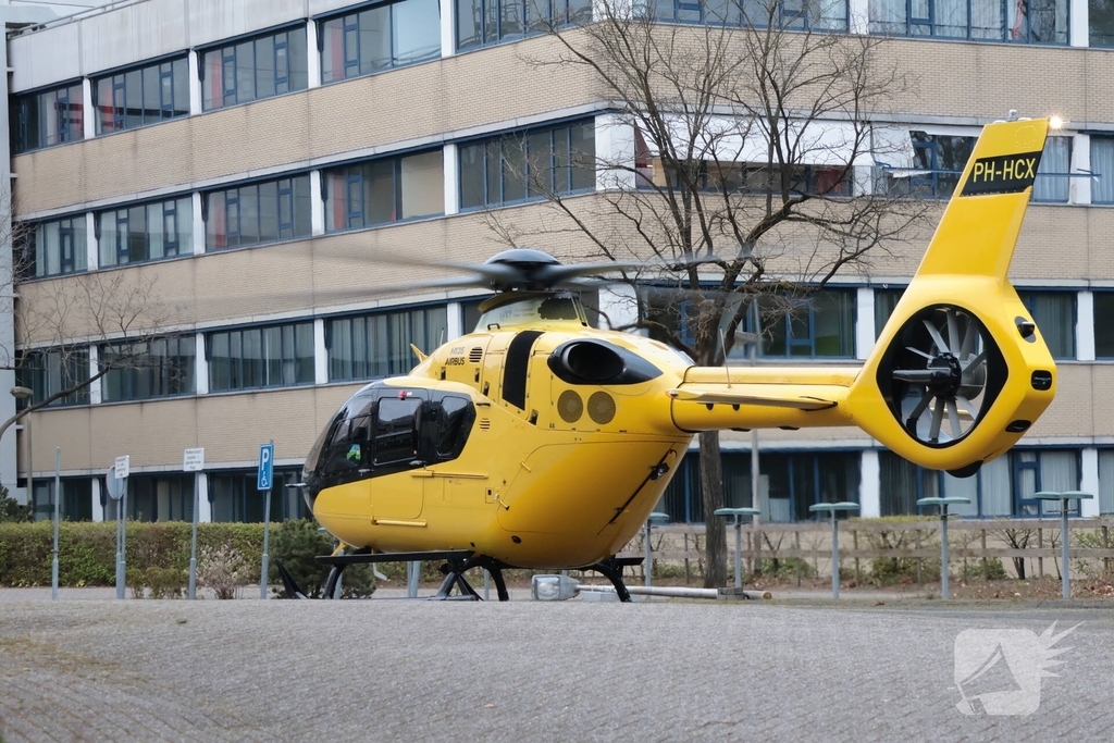 Opnames met helikopter bij Tergooi ziekenhuis