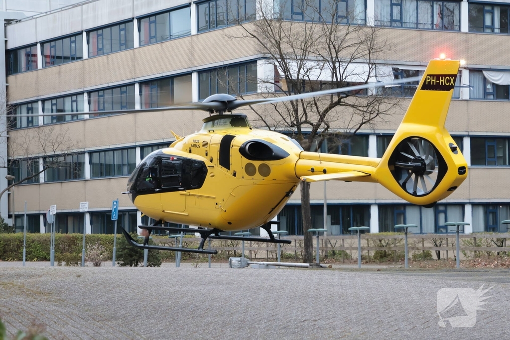 Opnames met helikopter bij Tergooi ziekenhuis