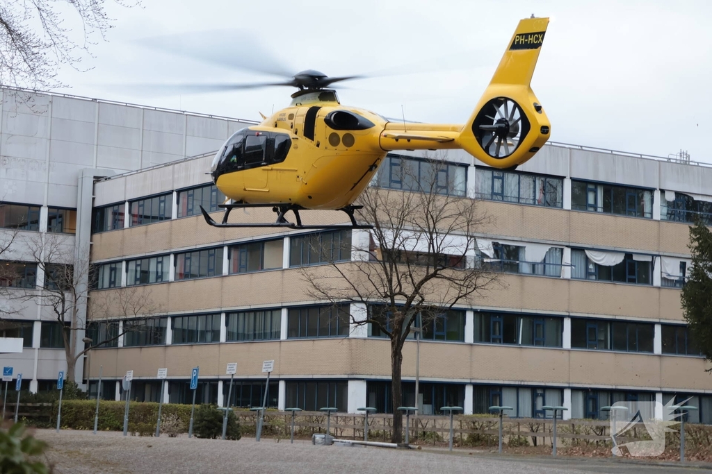 Opnames met helikopter bij Tergooi ziekenhuis