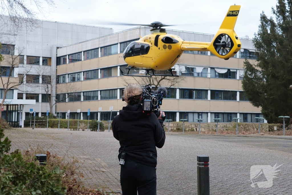 Opnames met helikopter bij Tergooi ziekenhuis