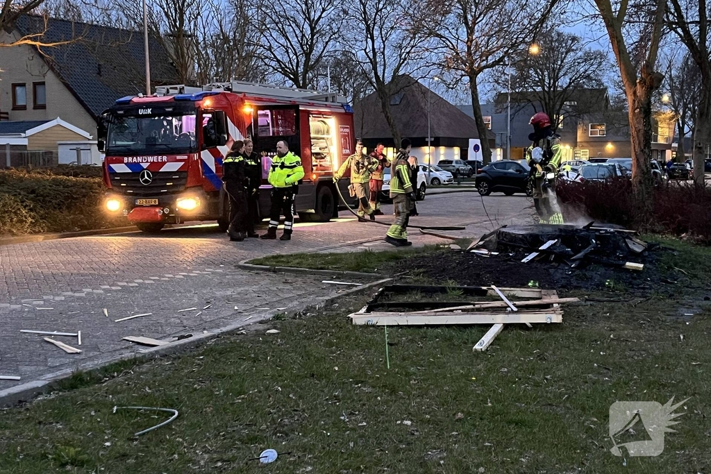 Politie zoekt dader na buitenbrand