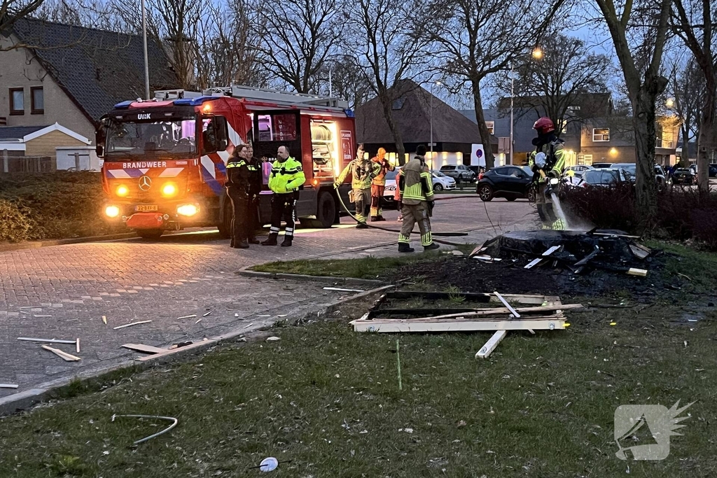 Politie zoekt dader na buitenbrand