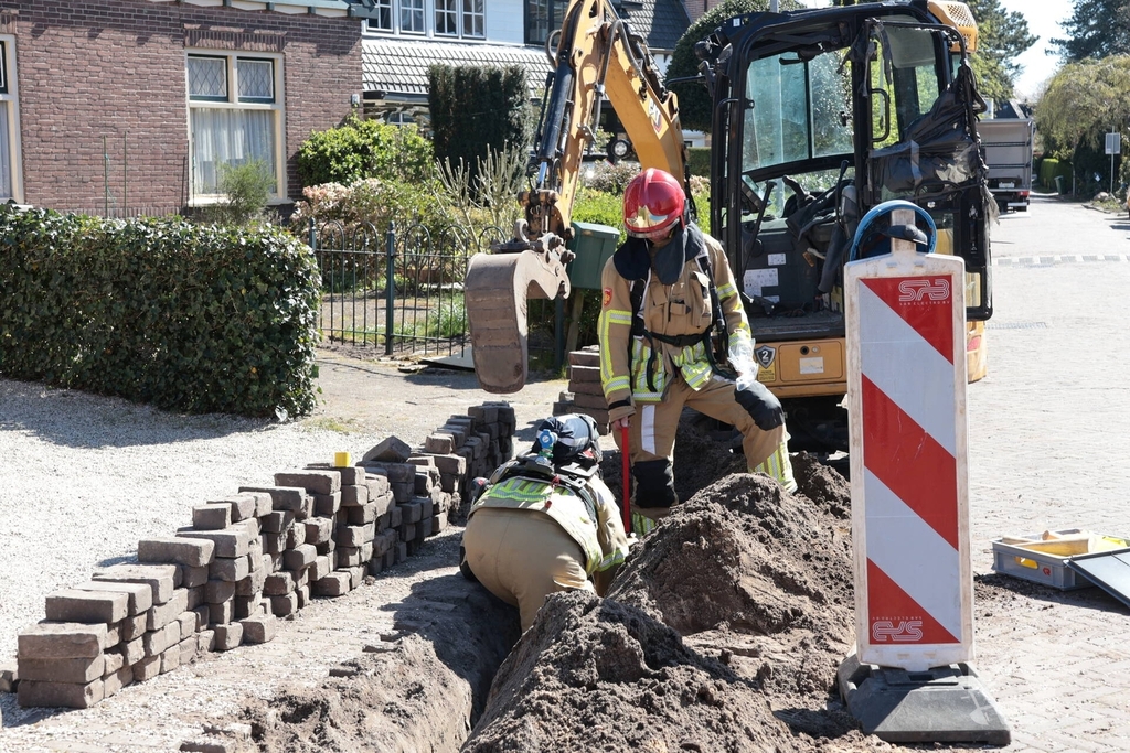 Gaslekkage tijdens graafwerkzaamheden
