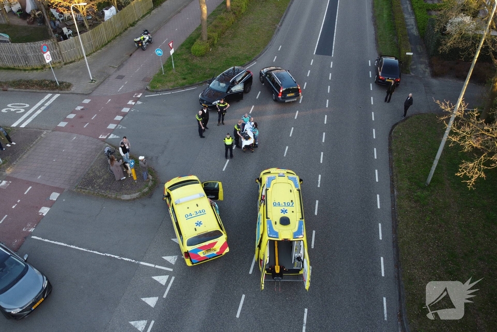 Oudere fietser gewond bij aanrijding