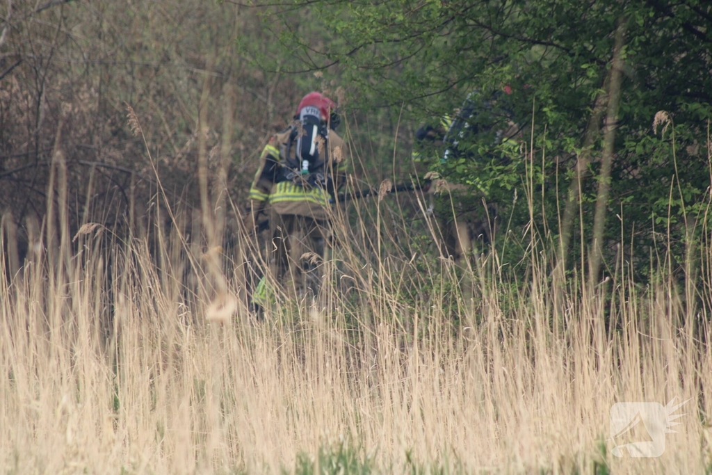Brand in rietgebied snel geblust