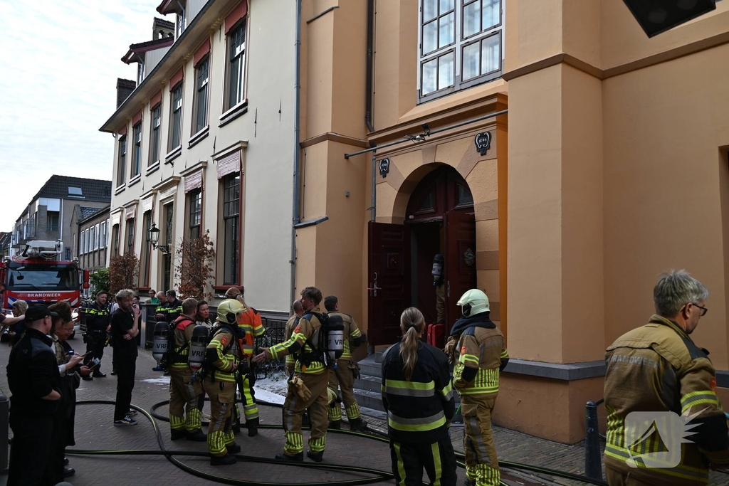 Bluswerkzaamheden na brand in pand